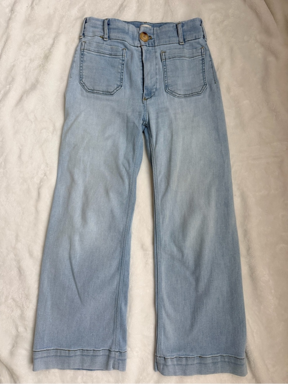 Maeve Collette Light Blue Cropped Wide-Leg Jeans Size 25